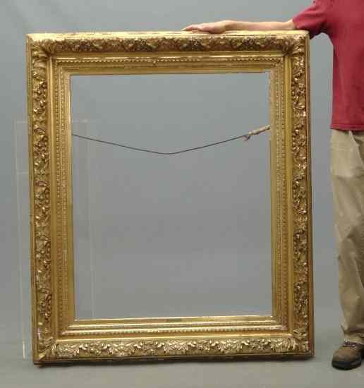 Appraisal: Large th c gilded frame Rabbet size '' x ''