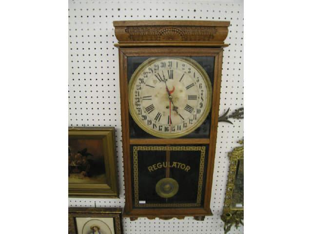 Appraisal: Ingraham Regulator Wall Clock circa with calendar x working