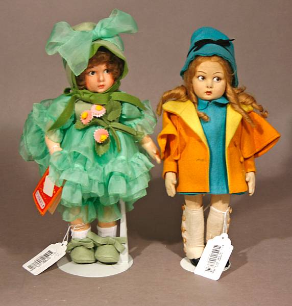 Appraisal: Two Lenci felt dolls Italian the first doll from the