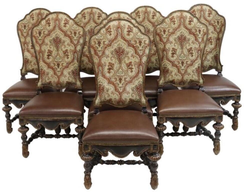 Appraisal: lot of Marge Carson Seville parcel gilt dining chairs th