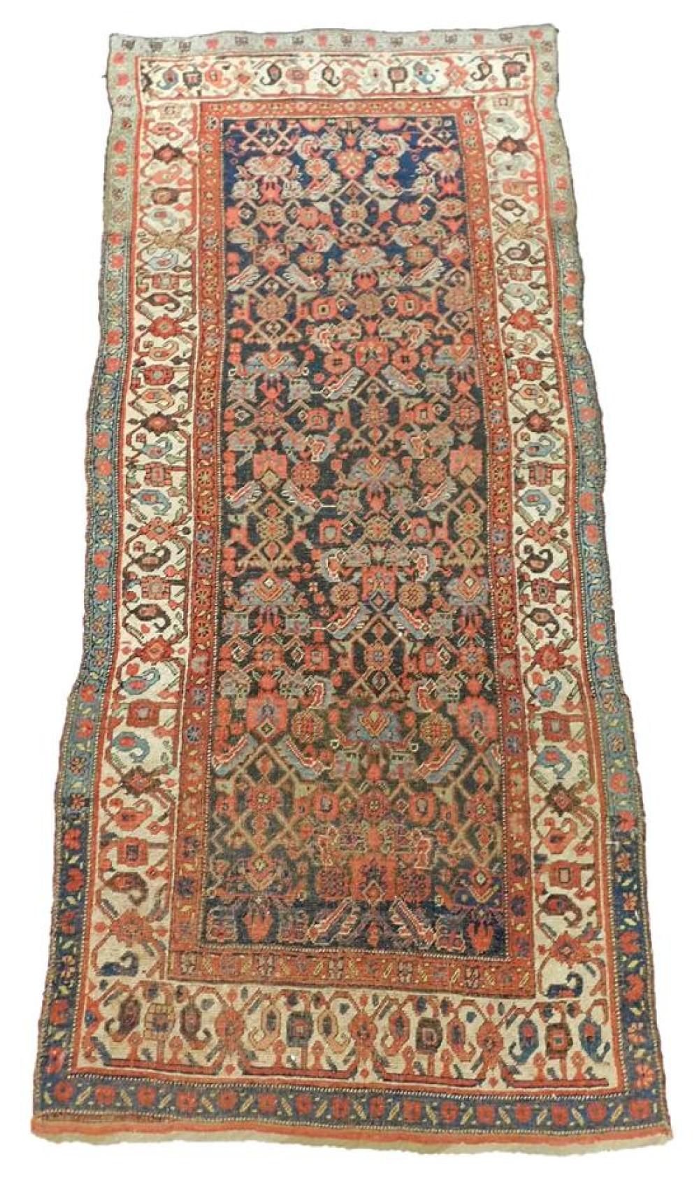 Appraisal: RUG Antique Persian Kurd Bijar scatter rug ' x '