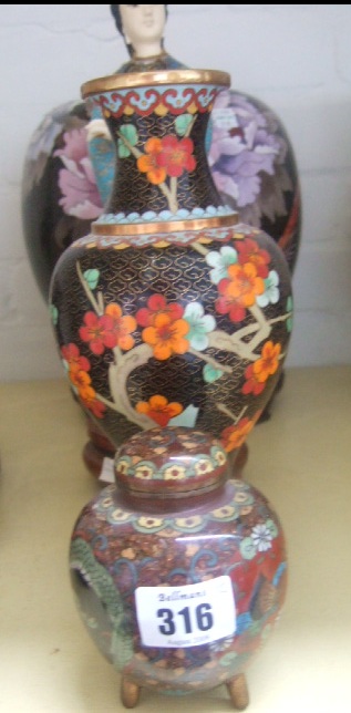 Appraisal: A group of Japanese and Chinese cloisonne wares th century