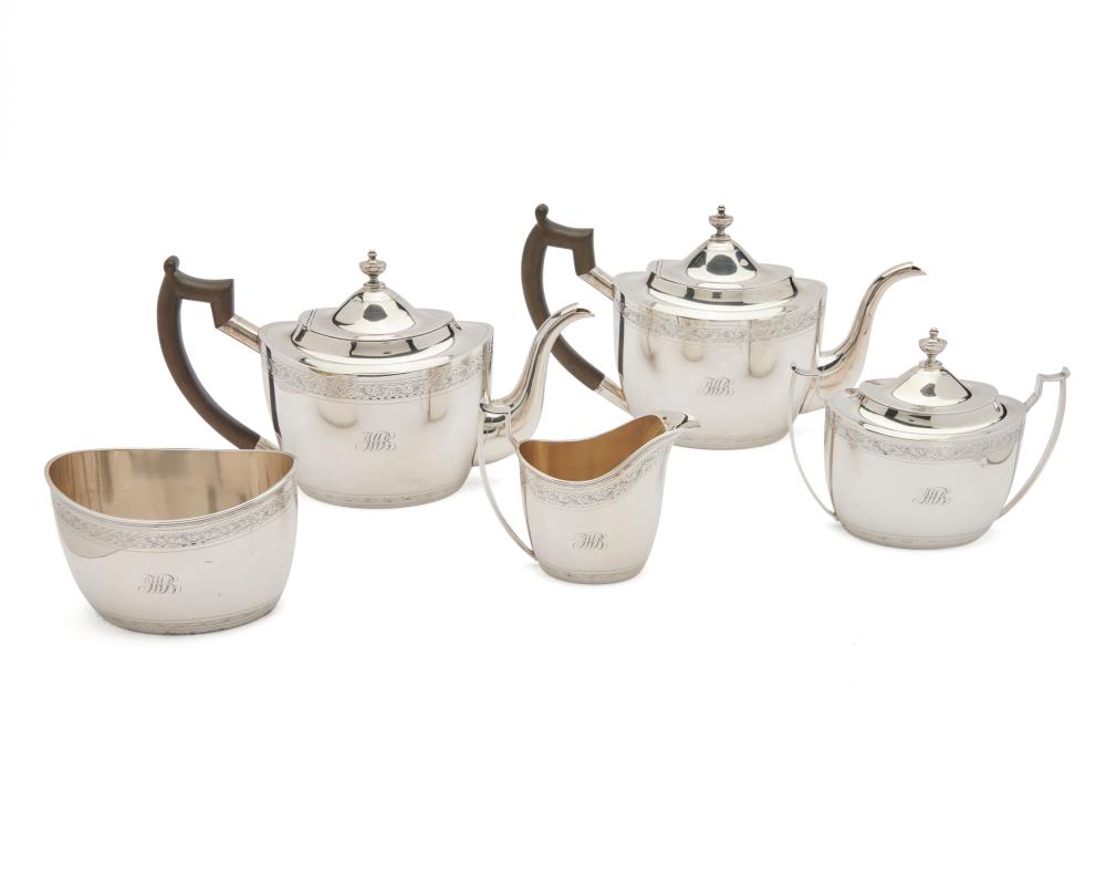 Appraisal: S Kirk Son Silver Five Piece Coffee and Tea Service