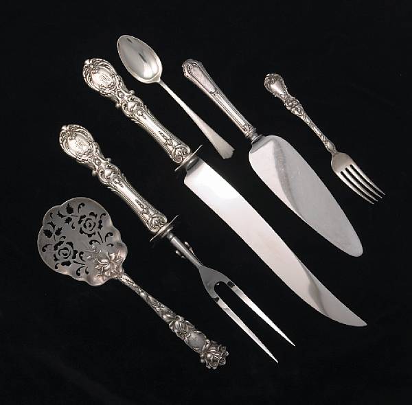 Appraisal: A group of sterling flatware Comprising Modern American teaspoons Lunt