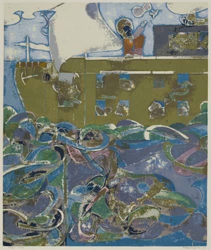 Appraisal: ROMARE BEARDEN - Noah The Third Day Noah's Ark Color