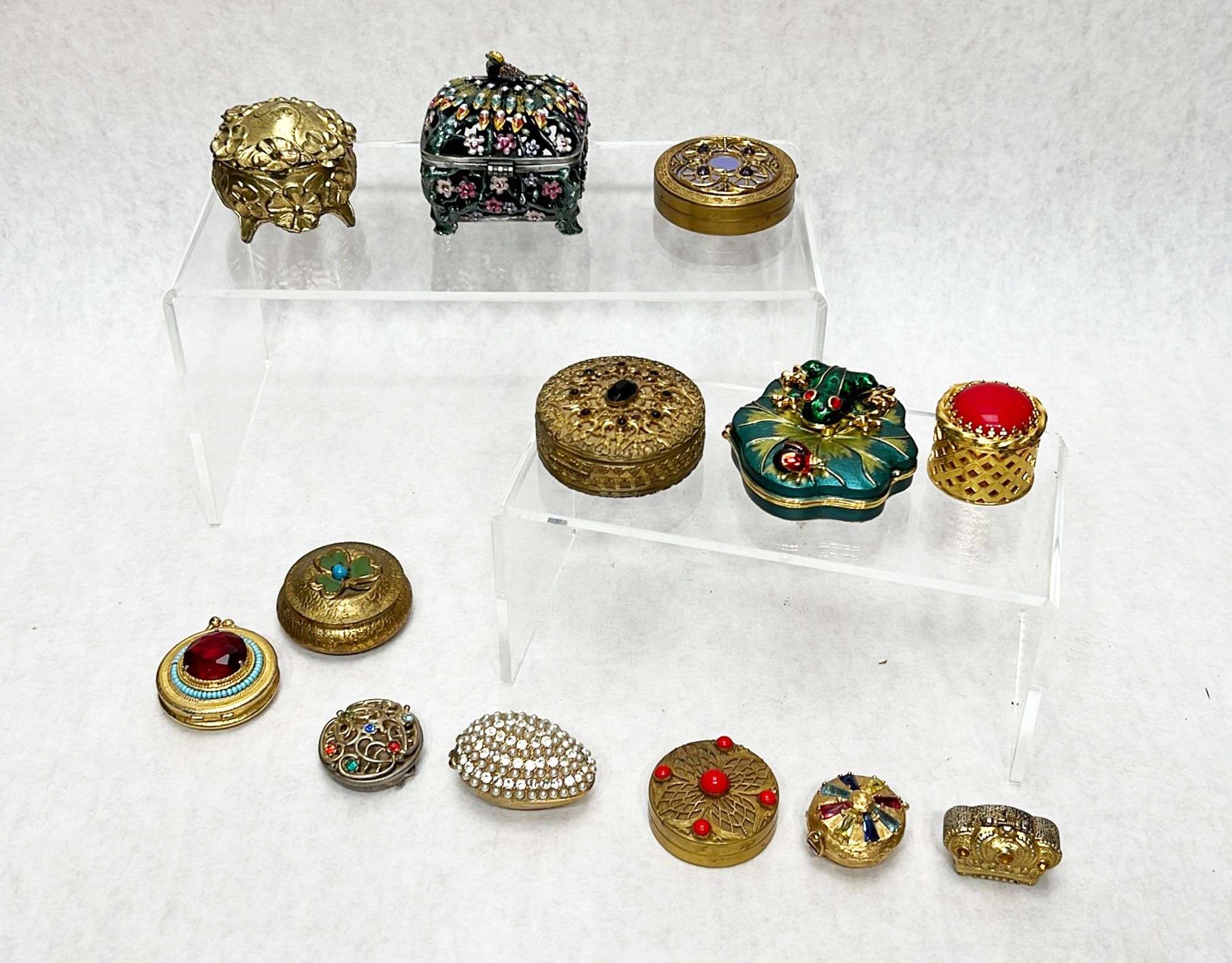 Appraisal: Generous Lot of Enameled and Jeweled Boxes