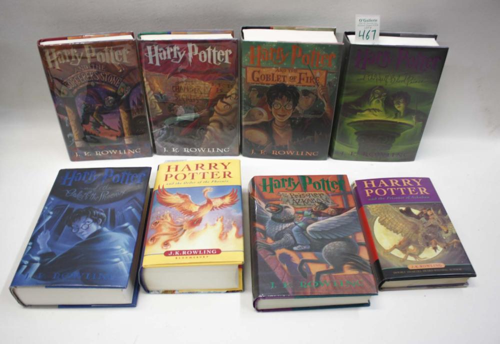 Appraisal: JK ROWLING British born eight collectible books Harry Potter and