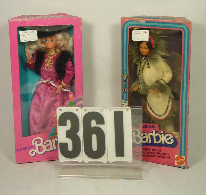 Appraisal: Vintage international Barbie Dolls mint in original boxes set of