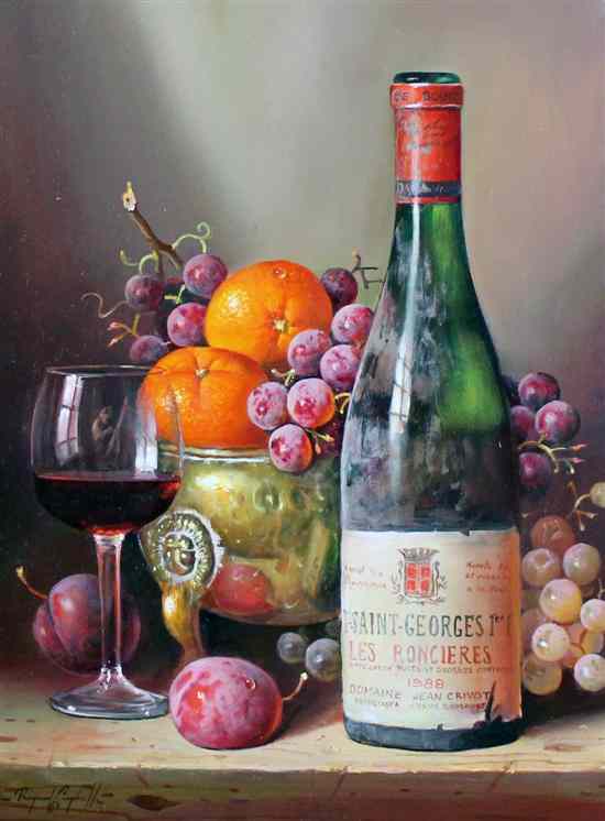 Appraisal: Raymond Campbell - oil on board Nuits St Georges signed