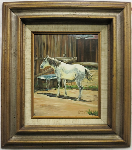 Appraisal: JANENE GRENDE UTTER OIL ON MASONITE Idaho th century Dappled