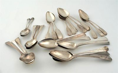 Appraisal: A small collection of twenty eight various tablespoons including a