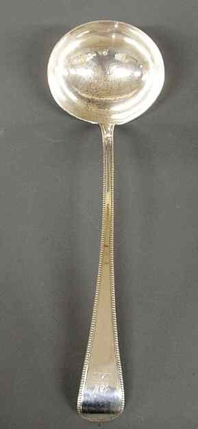 Appraisal: Georgian silver ladle by Thomas Wallin Jonathan Hayne London -