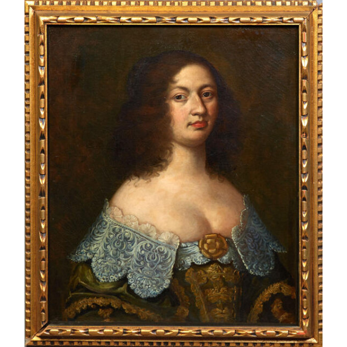 Appraisal: Continental School Portrait of a Lady th c oil on