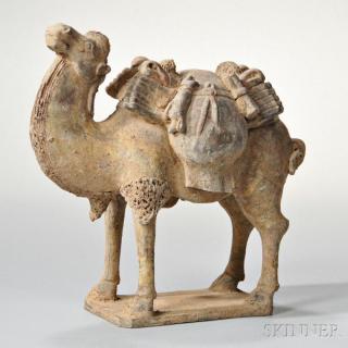 Appraisal: Pottery Figure of a Camel China possibly Sui dynasty modeled