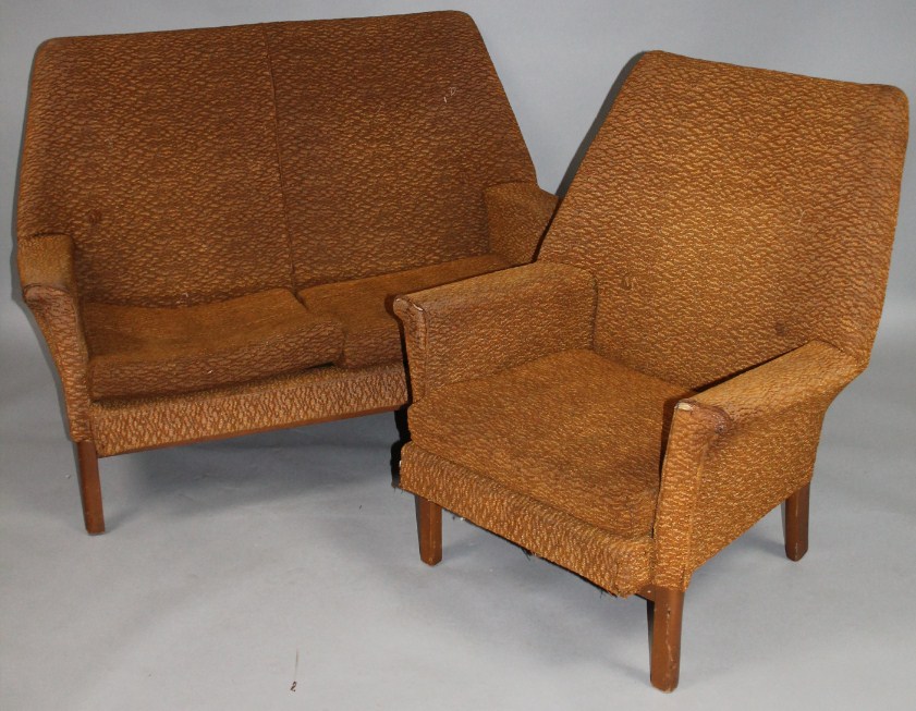 Appraisal: A 's two-piece lounge suite comprising two seater settee cm