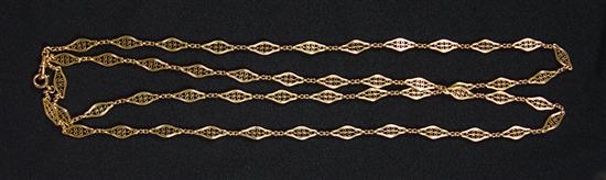 Appraisal: k Handmade Persian Style Ladies Chain Yellow gold grams