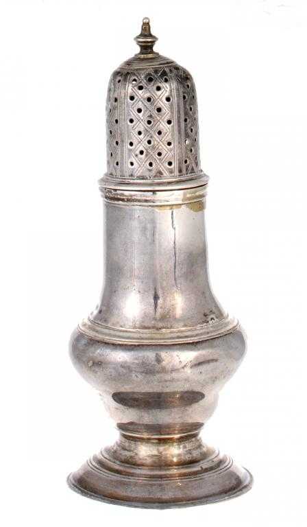 Appraisal: A GEORGE III CASTER with reeded rims and of ogee