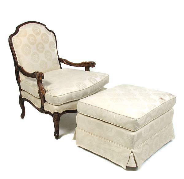 Appraisal: A Louis XV style fauteuil together with a side chair