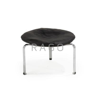 Appraisal: POUL KJAERHOLM E KOLD CHRISTENSEN PK stool Denmark s Leather