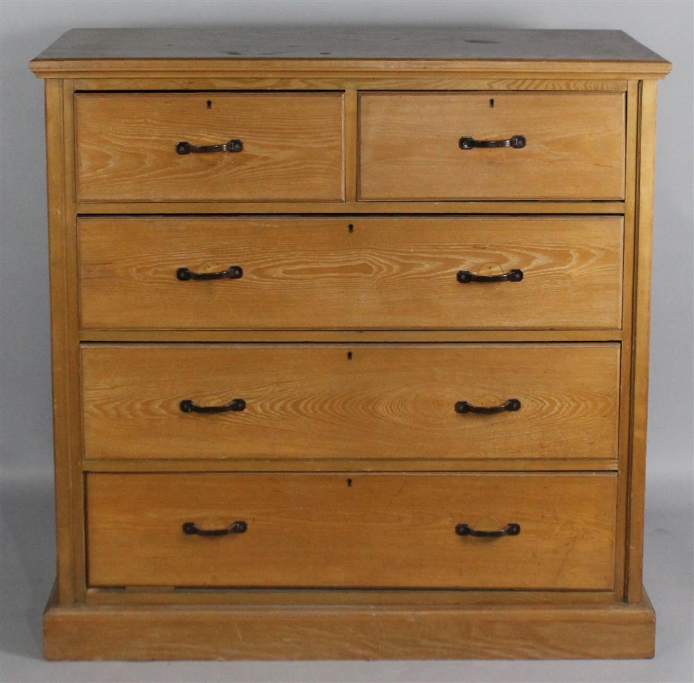 Appraisal: ENGLISH NINETEENTH CENTURY FIVE-DRAWER CHEST OF DRAWERS having a molded