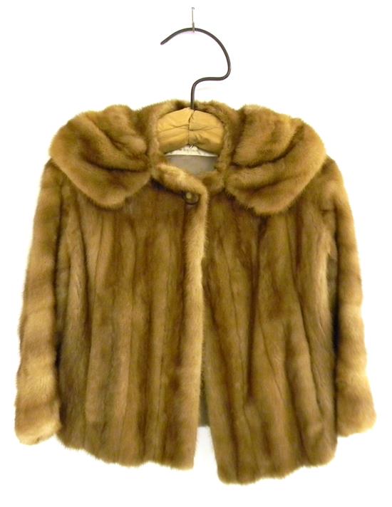 Appraisal: Short mink coat by Connecticut Furriers pastel colored large collar