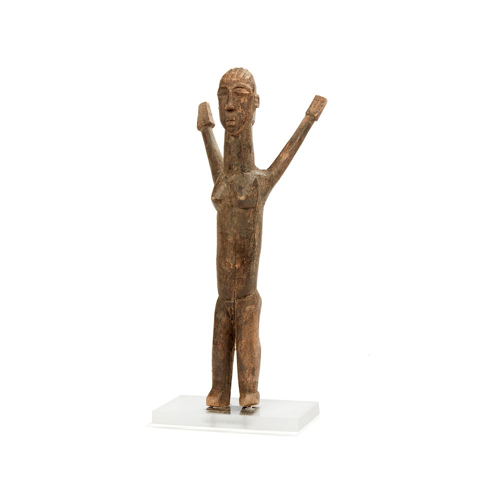 Appraisal: Lobi Ghana Wood Figure Carved standing wood figure with raised