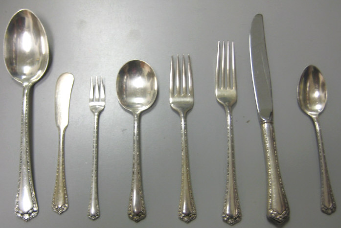 Appraisal: EASTERLING COMPANY CHICAGO IL Sterling silver flatware service Rosemary pattern