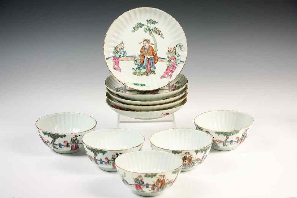 Appraisal: PCS CHINESE PORCELAIN - th c Chinese Porcelain including five