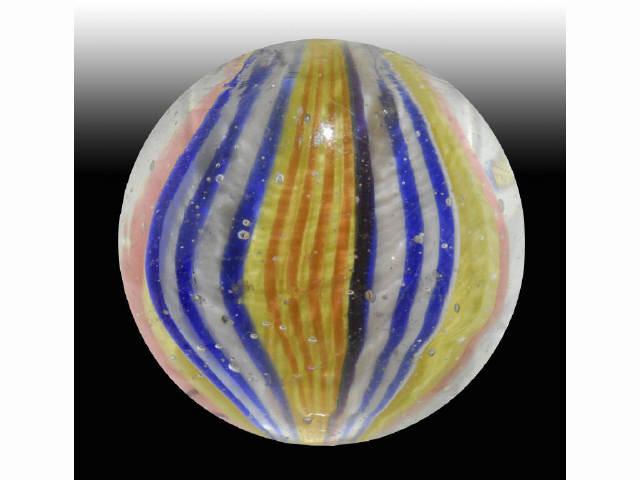 Appraisal: Ribbon Core Marble Description Unusual ribbon core with four distinct