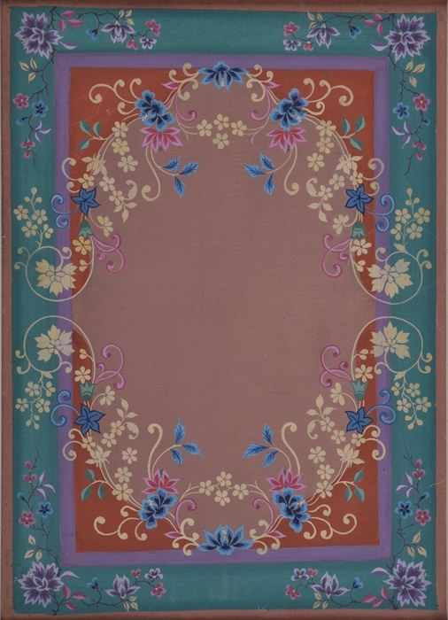 Appraisal: RUG DESIGNS - ELEVEN WATERCOLORS OF RUG DESIGNS x in