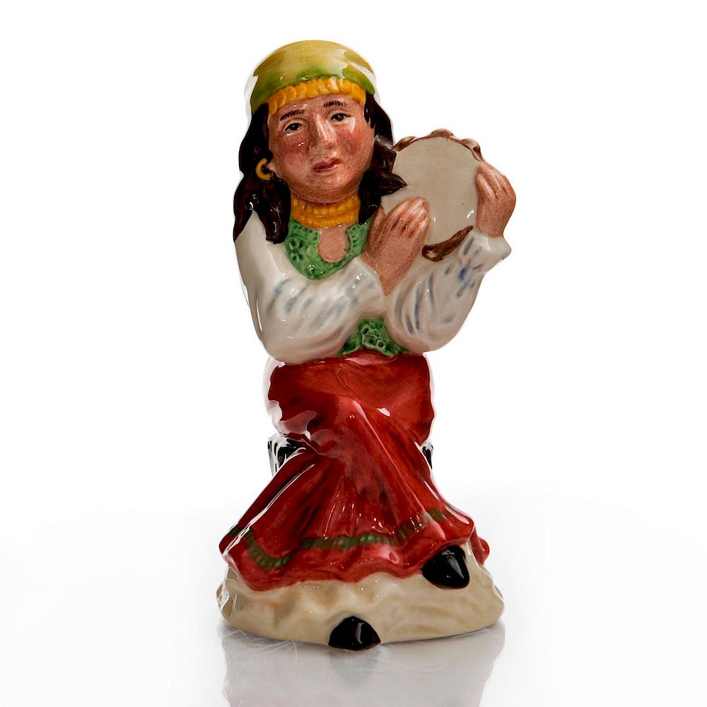 Appraisal: ROYAL DOULTON TOBY JUG ROMANY FEMALE D Gypsy woman playing