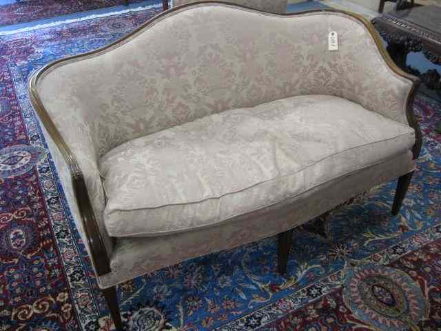 Appraisal: Biggs Custom Loveseat silk brocade