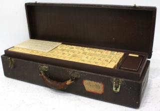 Appraisal: Vintage Chinese Bakelite Mahjongg Set Comprising tiles complete set of