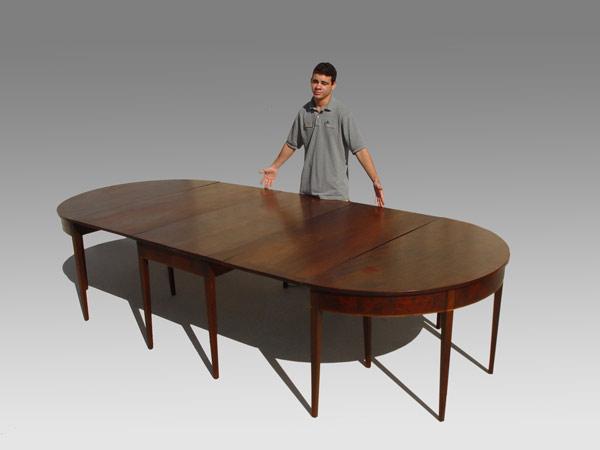 Appraisal: RARE TH C PART ''D'' END DINING TABLE Long drop