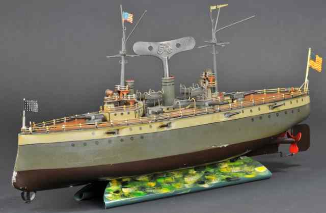 Appraisal: MARKLIN BATTLESHIP Germany c a very elaborately appointed war ship