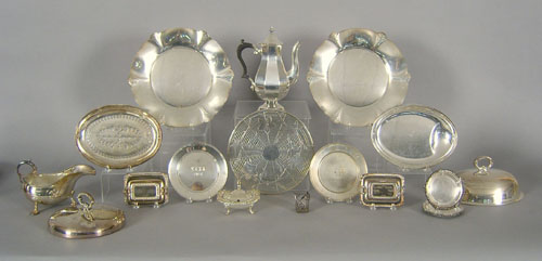 Appraisal: Group of silver plated tableware