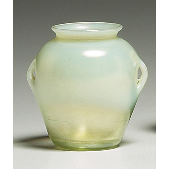 Appraisal: L C Tiffany vase miniature form in opalescent favrile glass