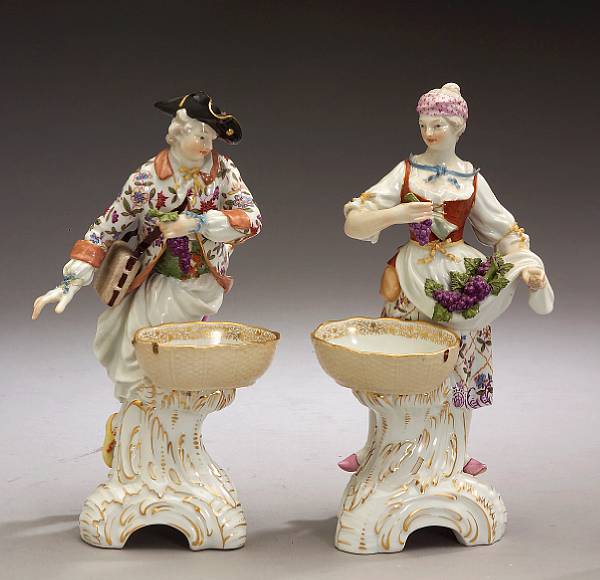 Appraisal: A pair of Berlin porcelain figures of grape harvesters late