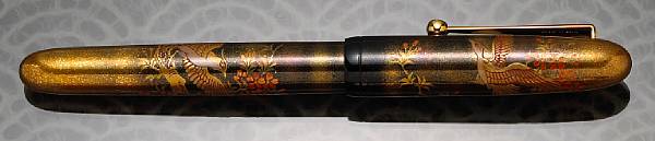 Appraisal: DUNHILL-NAMIKI Maki-e Rakucho Fountain Pen Painted using the ancient art