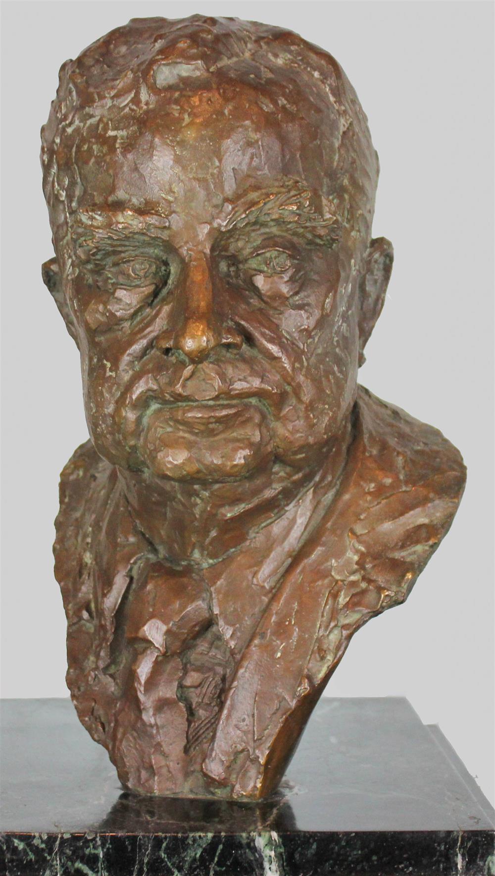 Appraisal: JIMILU MASON AMERICAN TH ST CENTURY LEARNED HAND Bronze bust