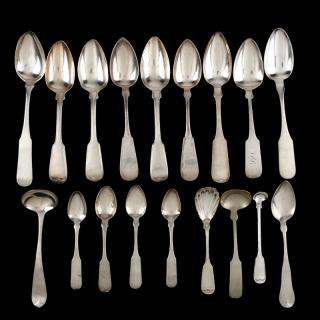 Appraisal: Group of New England Coin Silver Flatware to include one