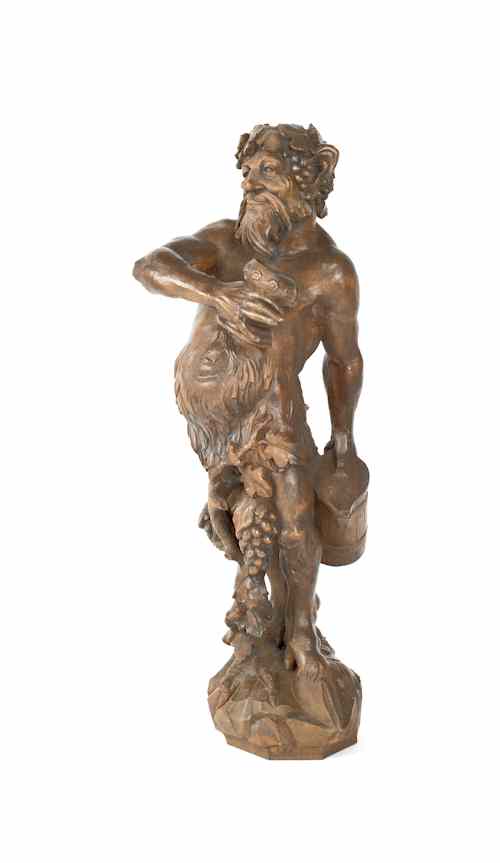 Appraisal: Carved figure of Bacchus th c h