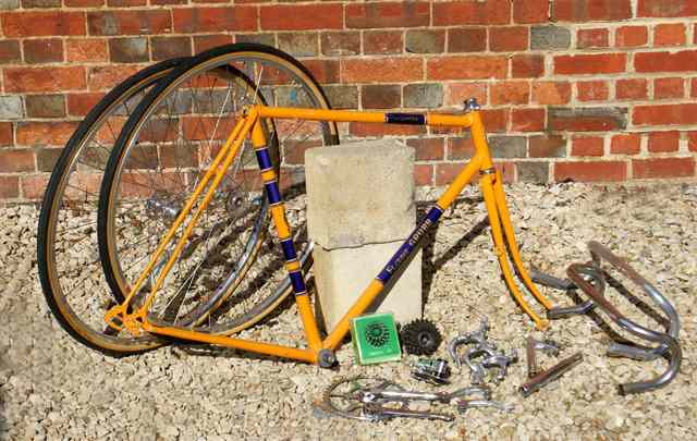 Appraisal: A FREDDI GRUBB GALIBIER FRAME AND FORKS together with a