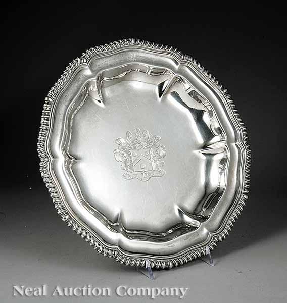 Appraisal: A George IV Sterling Silver Soup Plate London - Robert