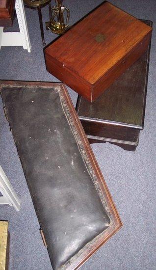 Appraisal: A small chest with hinged lid on bracket feet cm