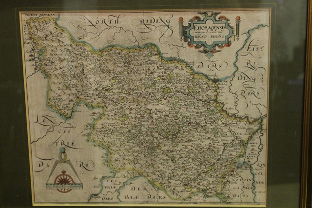 Appraisal: A Georgian coloured engraved map of Yorkshire West Riding by