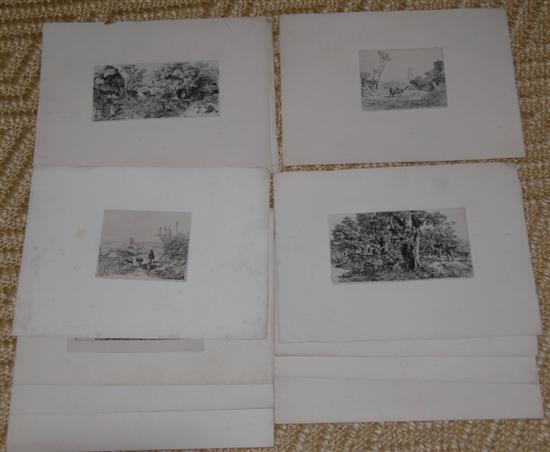 Appraisal: JOHANN CHRISTOPH ERHARD GERMAN - Group of unframed etchings Various