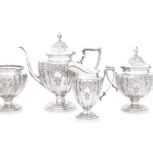 Appraisal: An American Silver Four-Piece Tea Service Frank M Whiting Co