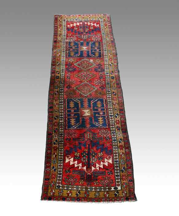 Appraisal: N W PERSIAN HAMADAN HAND KNOTTED WOOL RUNNER ' ''