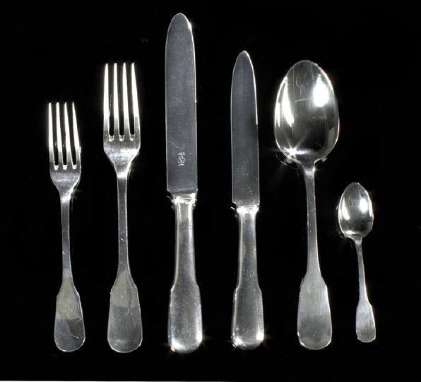 Appraisal: Thirty-Six-Piece Italian Silver Flatware Service third quarter th century in